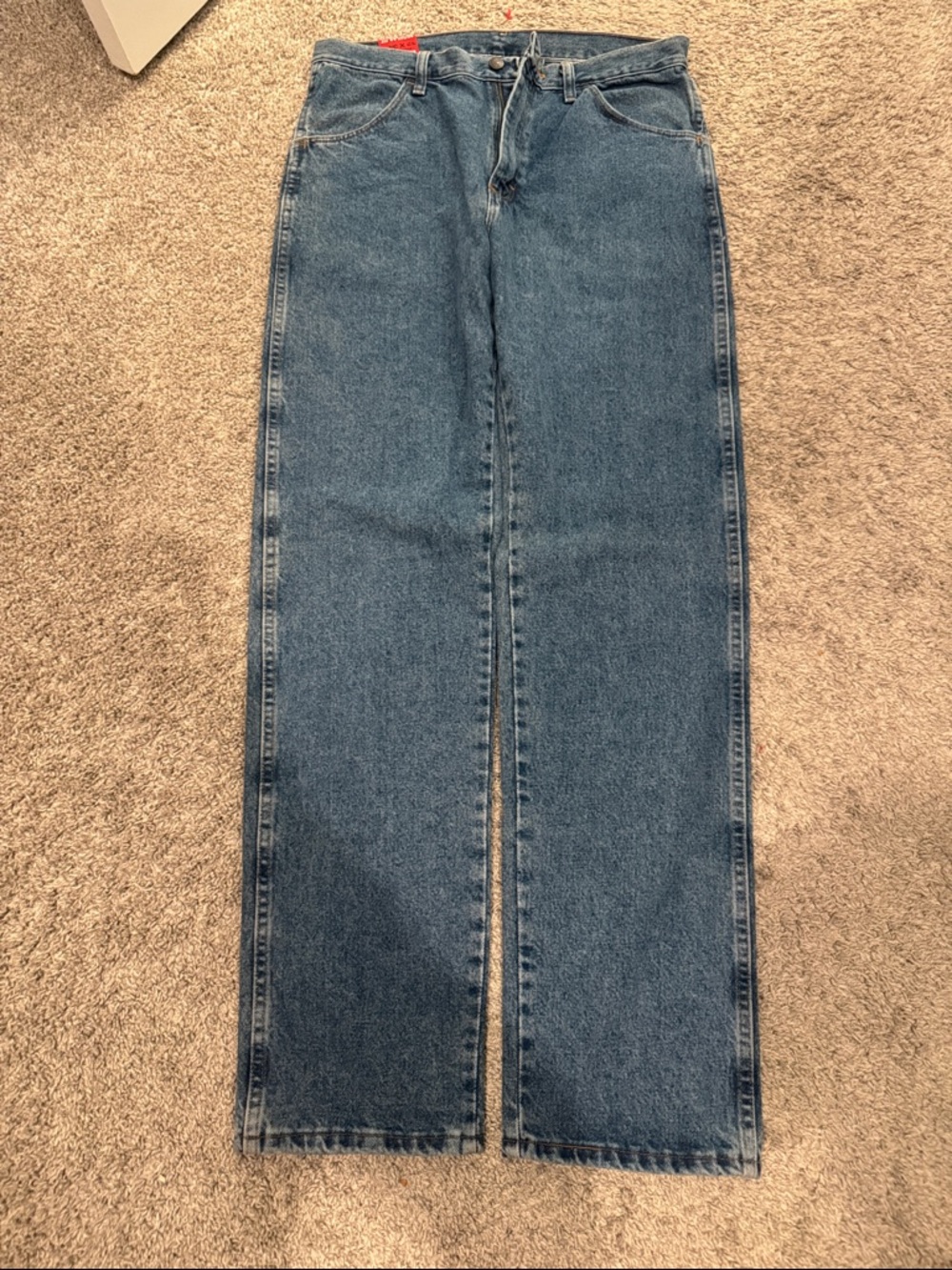 Rustler Denim Jeans in Blue with Red Tag